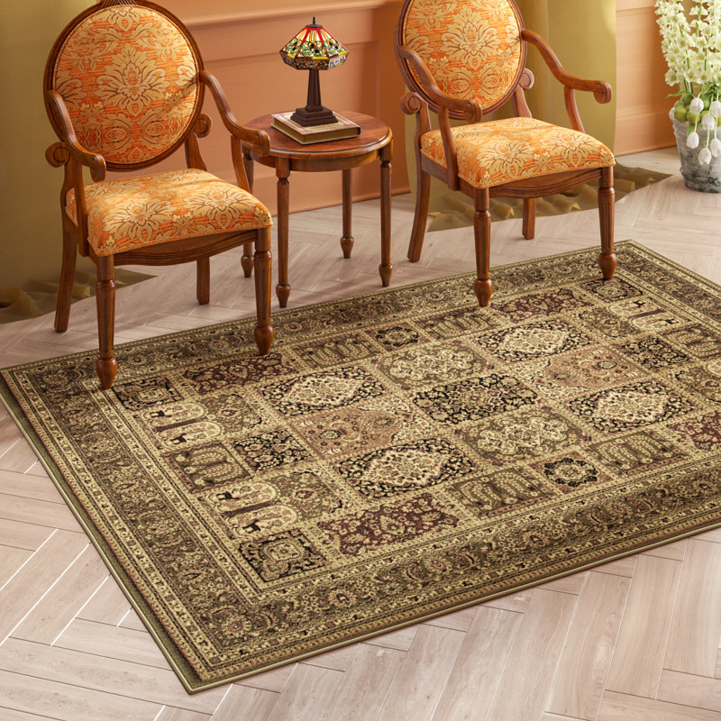 Astoria Grand Barton Oriental Green Area Rug & Reviews Wayfair